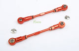 Alloy CNC Steering Pull Rod & Front (Short) & Rear (Long) Upper Suspension Lever Pull Rod Set for 1/5 Losi 5ive T Rovan LT KMX2 For  Radio controlled toy model Vehicle/Boat/Airplane and replacement parts therefor