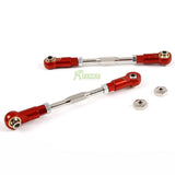 Alloy CNC Steering Pull Rod & Front (Short) & Rear (Long) Upper Suspension Lever Pull Rod Set for 1/5 Losi 5ive T Rovan LT KMX2 For  Radio controlled toy model Vehicle/Boat/Airplane and replacement parts therefor