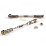 Alloy CNC Steering Pull Rod & Front (Short) & Rear (Long) Upper Suspension Lever Pull Rod Set for 1/5 Losi 5ive T Rovan LT KMX2 For  Radio controlled toy model Vehicle/Boat/Airplane and replacement parts therefor