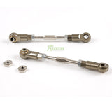 Alloy CNC Steering Pull Rod & Front (Short) & Rear (Long) Upper Suspension Lever Pull Rod Set for 1/5 Losi 5ive T Rovan LT KMX2 For  Radio controlled toy model Vehicle/Boat/Airplane and replacement parts therefor