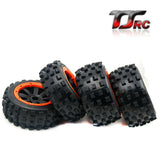 Front and Rear Wheel Tyres Set for 1/5 HPI ROVAN KM Baja 5B