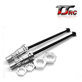 FLMLF Alloy Front and Rear Drive Shaft For 1/5 Traxxas TRX X-Maxx XMAXX Radio controlled toy Car/Boat/Airplane and replacement parts therefor