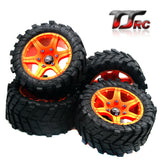 Wheel tires with wheel nuts(4PCS)  for 1/5 Traxxas x maxx 220MM*105MM