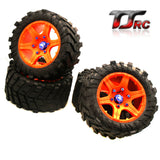 Wheel tires with wheel nuts(4PCS)  for 1/5 Traxxas x maxx 220MM*105MM