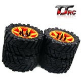 Wheel tires with wheel nuts(4PCS)  for 1/5 Traxxas x maxx 220MM*105MM