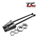 FLMLF Alloy Front and Rear Drive Shaft For 1/5 Traxxas TRX X-Maxx XMAXX Radio controlled toy Car/Boat/Airplane and replacement parts therefor