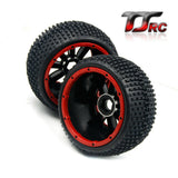 Front and Rear Wheel Tyres Set for 1/5 HPI ROVAN KM Baja 5B