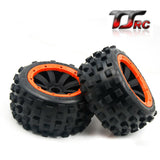 Front and Rear Wheel Tyres Set for 1/5 HPI ROVAN KM Baja 5B