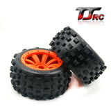 Front and Rear Wheel Tyres Set for 1/5 HPI ROVAN KM Baja 5B