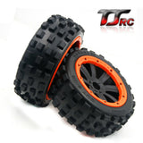 Front and Rear Wheel Tyres Set for 1/5 HPI ROVAN KM Baja 5B