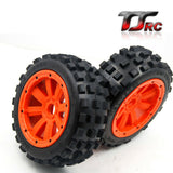 Front and Rear Wheel Tyres Set for 1/5 HPI ROVAN KM Baja 5B