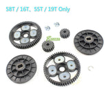 Metal Clutch Bell and 58T/16T and 55T/19T Metal Gear Set Fit for 1/5 HPI ROVAN KM BAJA 5B 5T 5SC For Radio controlled toy Car/Boat/Airplane and replacement parts therefor